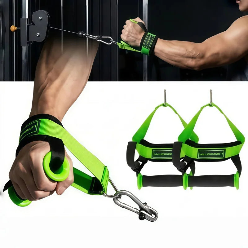 Ergonomic Gym Handle Adjustable Shoulder Grip Cable Fly Attachment Lateral Raise Strap Home Core Workout Equipment Fitness Gym