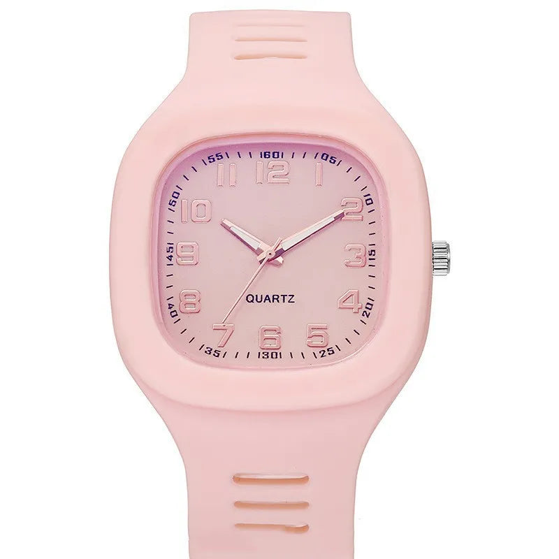 Fashion Men Women Quartz Wristwatche Square Sport Watches Ins Electronic Digital Casual Wristwatch Student Girls Silicone Watch