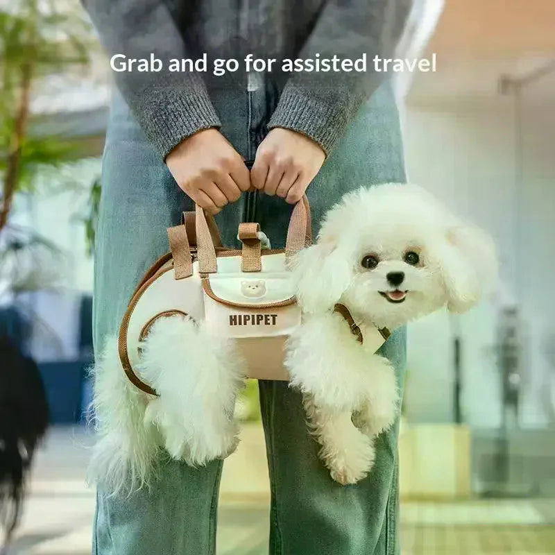 Portable Pets Outdoor Carrying Bag Dogs Cats With Harnesses Clip Adjustable Shoulder Handheld Travel Carrier For Hiking Daily
