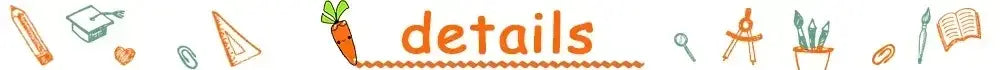 Logo orange en forme de carotte avec un dessus vert feuillu et une tige brune, présentant le mot « details » dans une police cursive ludique, pour une boîte à bonbons de mariage dorée décorative, contenant une perle-bonbon en guise de cadeau.