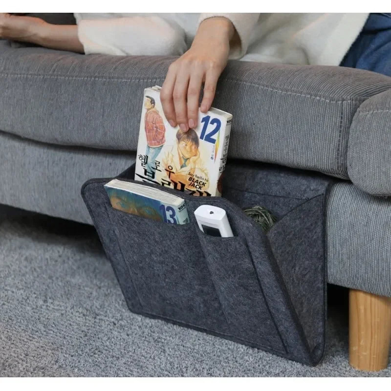 Storage Box Hang Bag Felt Dormitory Bed Sofa Bedroom Carpet Store Content for CD Magazines Stationery Pad Mobile Phones Sundries