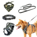 Pet Travel Set - Adjustable Dog Chest Harness / Dog Leash / Pet Bib / Pet Collar, Suitable For Small/Medium/Large Dogs