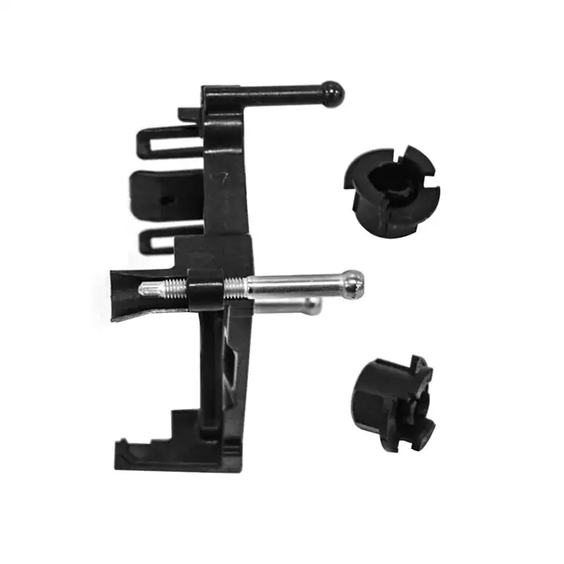 Black plastic camera tripod mount with silver threaded screw and two black circular clips for Changan Acc cruise control module bracket.