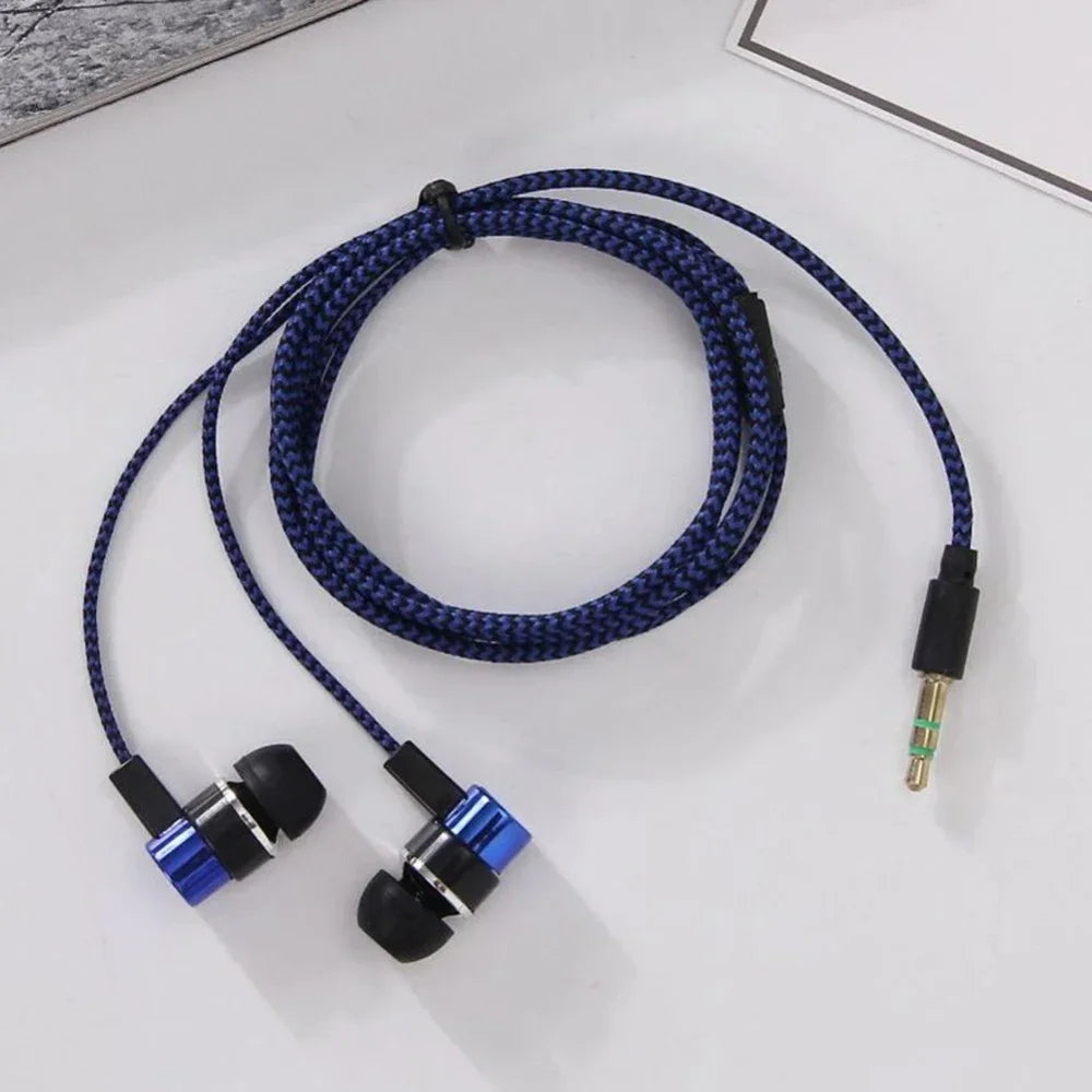 3.5mm Wired In Ear Earbuds Noise Isolating Deep Bass Stereo Headphones Universal Portable In‑ear Earphones for Mobile Phones
