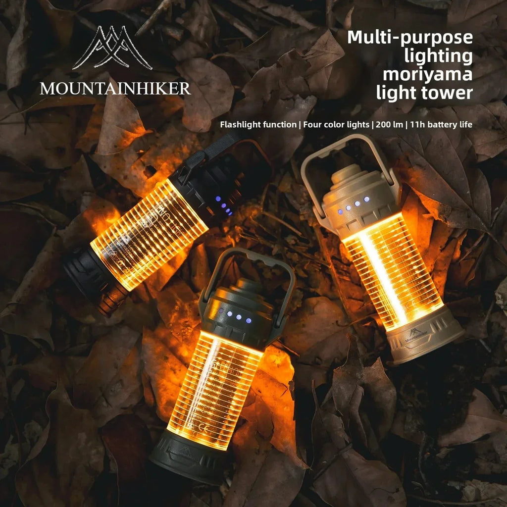 MOUNTAINHIKER Atmosphere Light 1500mAh Retro Lantern Outdoor Camping Waterproof Tent Decorative Lighthouse Ideal for Camping