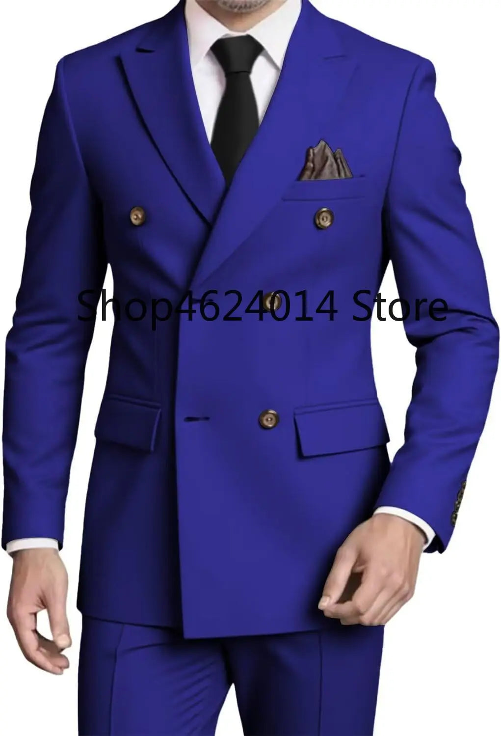 Suits for Men Slim Fit 2 Piece, Mens Double Breasted Suit Tuxedo for Men Wedding Business Prom Formal Suits