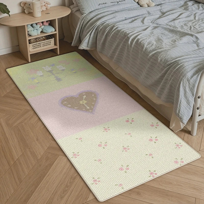 Bedroom Bedside Rug Soft Comfortable Floor Mat Dopamine Animal Print Carpet Sweet Girl Home Decor Rugs Alfombra de dormitorio