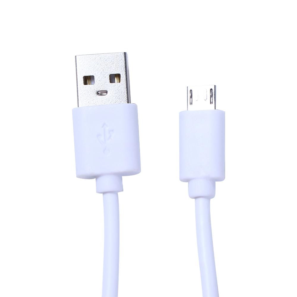 Cable blanco micro USB de carga rápida con conectores de plástico moldeado para una carga eficiente del dispositivo