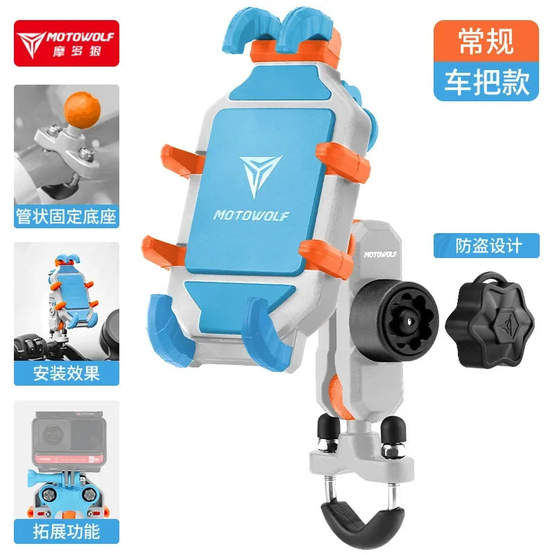 Motorcycle Wireless Charging Phone Holder Cradle Moto Support Cellphone Suporte Celular Motos Handlebar Mount biker Accessories
