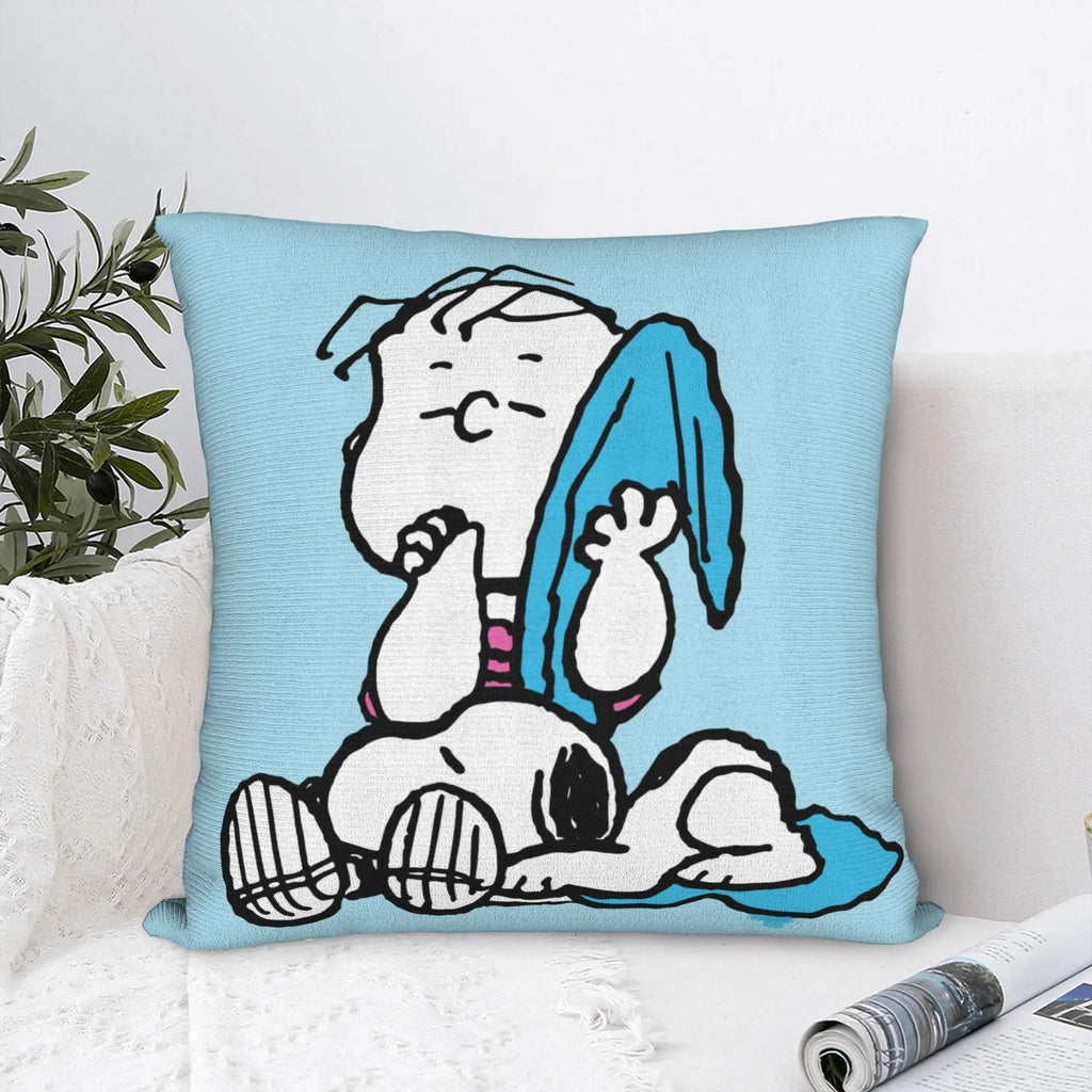 Valentine's Day  Linus & Snoopys Pillowcase Polyester Cushion Cover Decorative  Throw Pillow Case Cover Sofa Zippered 45X45cm
