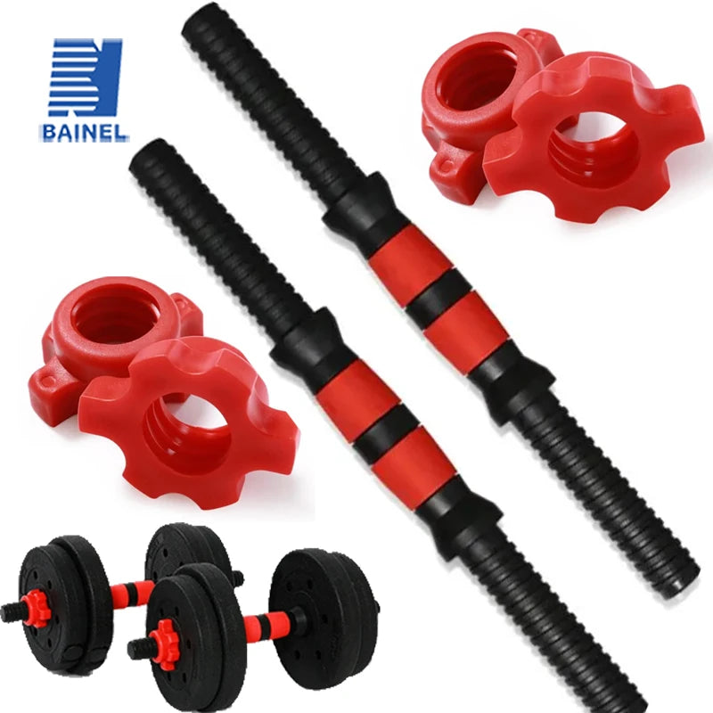 Dumbbell Bar with Barbell Buckle Barbell Bar Threaded Dumbbell Handles Powerlifting Fitness Equipment for Home Gym Accessories