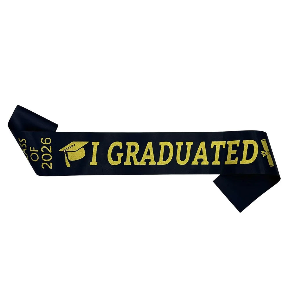 Class of 2026 Graduation Stole Sash I Graduated Happy Graduation Graduation Gown Scarf Solid Color Unisex Honor Stole Graduation