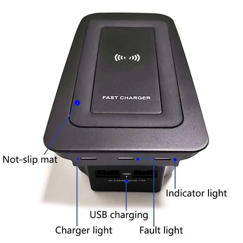 Car wireless charger for Volvo XC90 XC60 S90 V90 S60 V60 C60 wireless phone charger charging pad charging holder