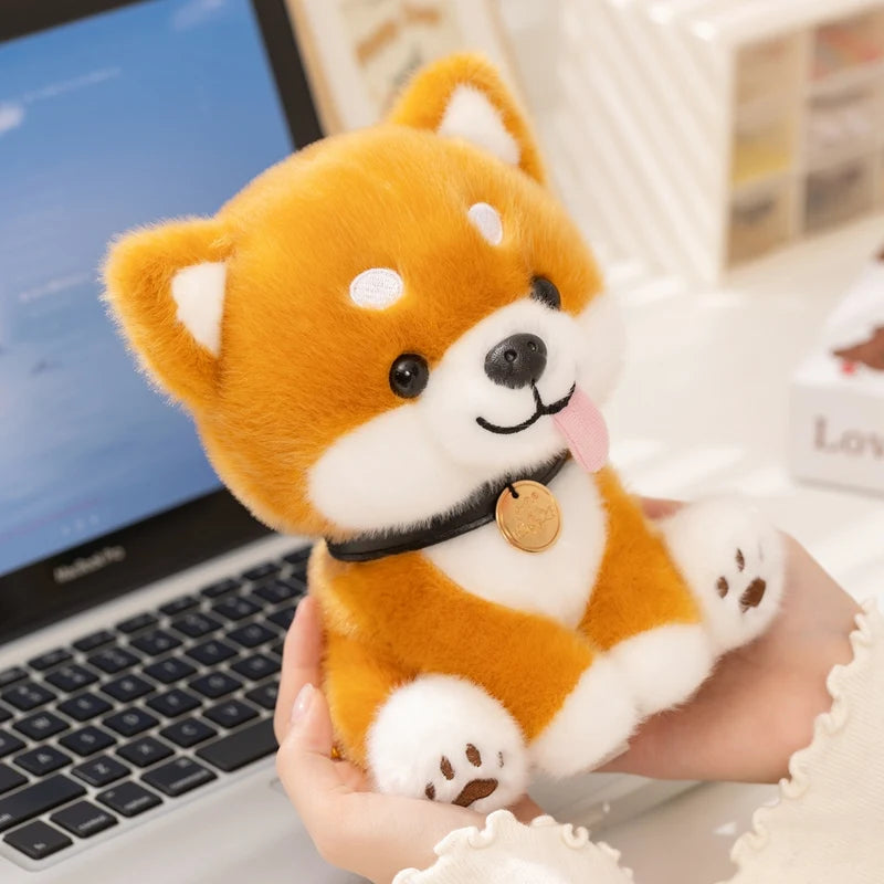 Stuffed Animals Soft Cute Puppy Pet Doll Simulation Plush Shiba Inu Dog Toy Children Kids Girls Lovely Gift Room Decor