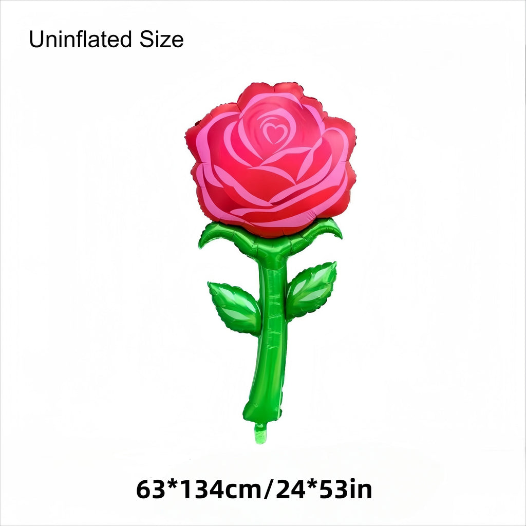 1pc Large Simulation Rose Balloon Anniversary Wedding Birthday Party Decoration Photography Props Room Decoration Flower Ballon