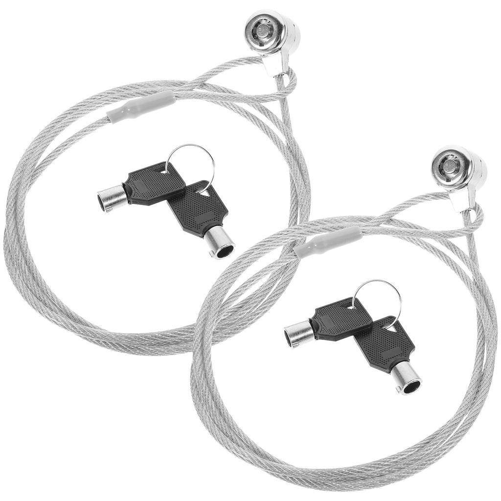 2 Sets Laptop Lock Flexible Security Cable Computer Locks With Keys Alloy Safe Wire Office Notebook Lock Security Cable Laptop