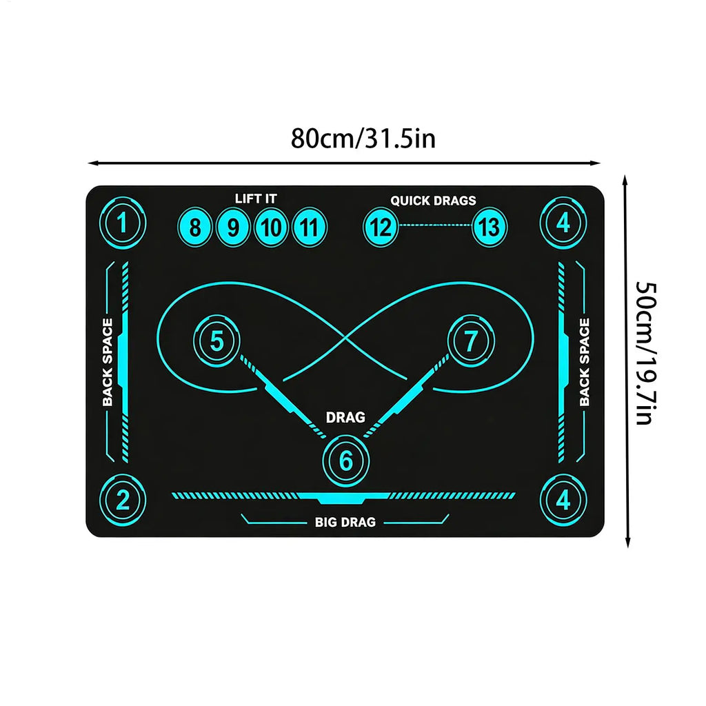 Hockey Training Mat Indoor Outdoor Quiet Non-Slip Large Stickhandling Pad Training Equipment For Adults Kids Soccer Lovers