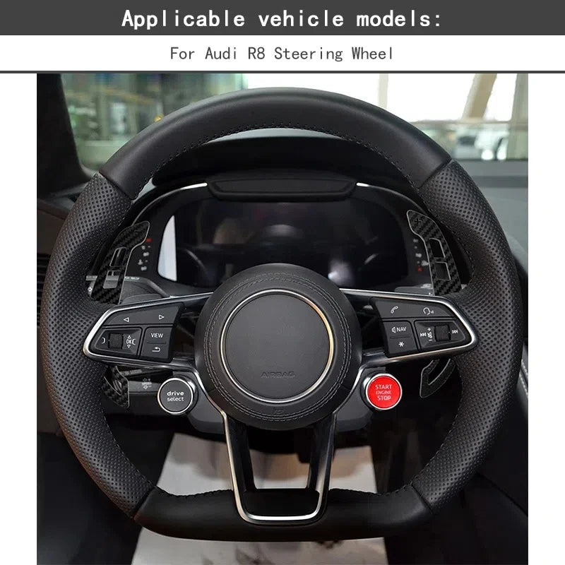 Customized Magnetic Shift Paddles For Audi R8 TT TTRS Steering Wheel Accessories Gear Paddles Carbon Fiber Style