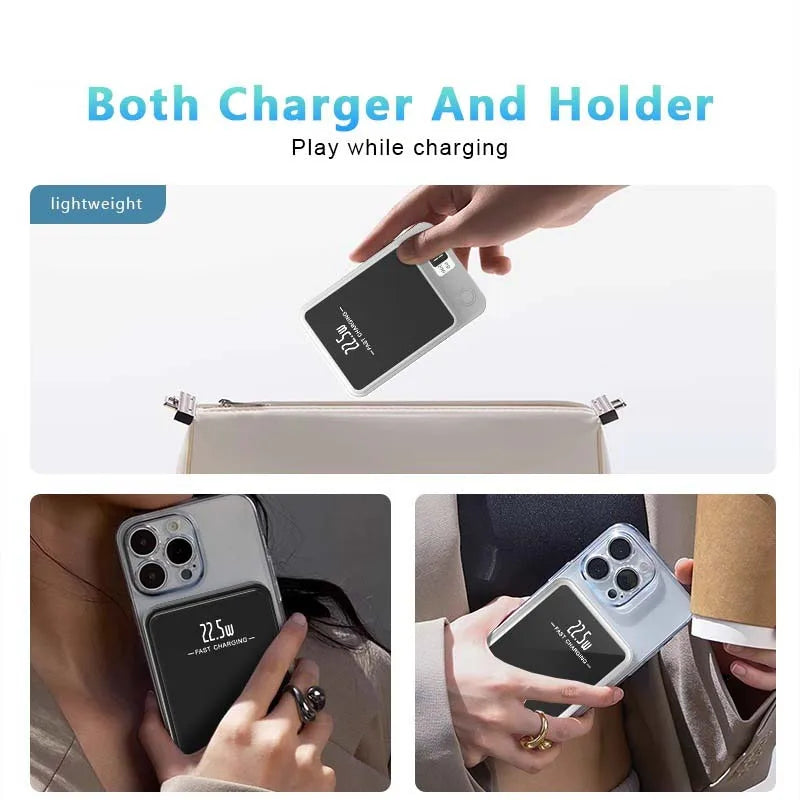 100000mAh Magnetic Powerbank Magnetic Power Bank Wireless Fast Charger For iPhone Backup Battery For Magsafe