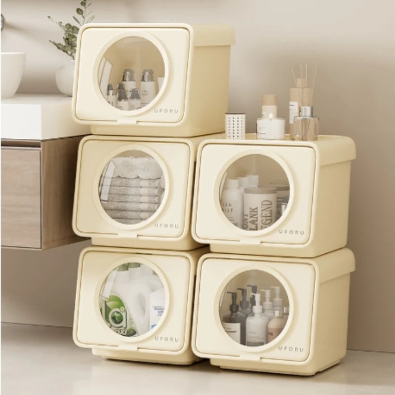 Simple Household Storage Box, Toy and Snack Organizer, Flip-Top Storage Shelf, Large Capacity Multi-Compartment Storage Bin