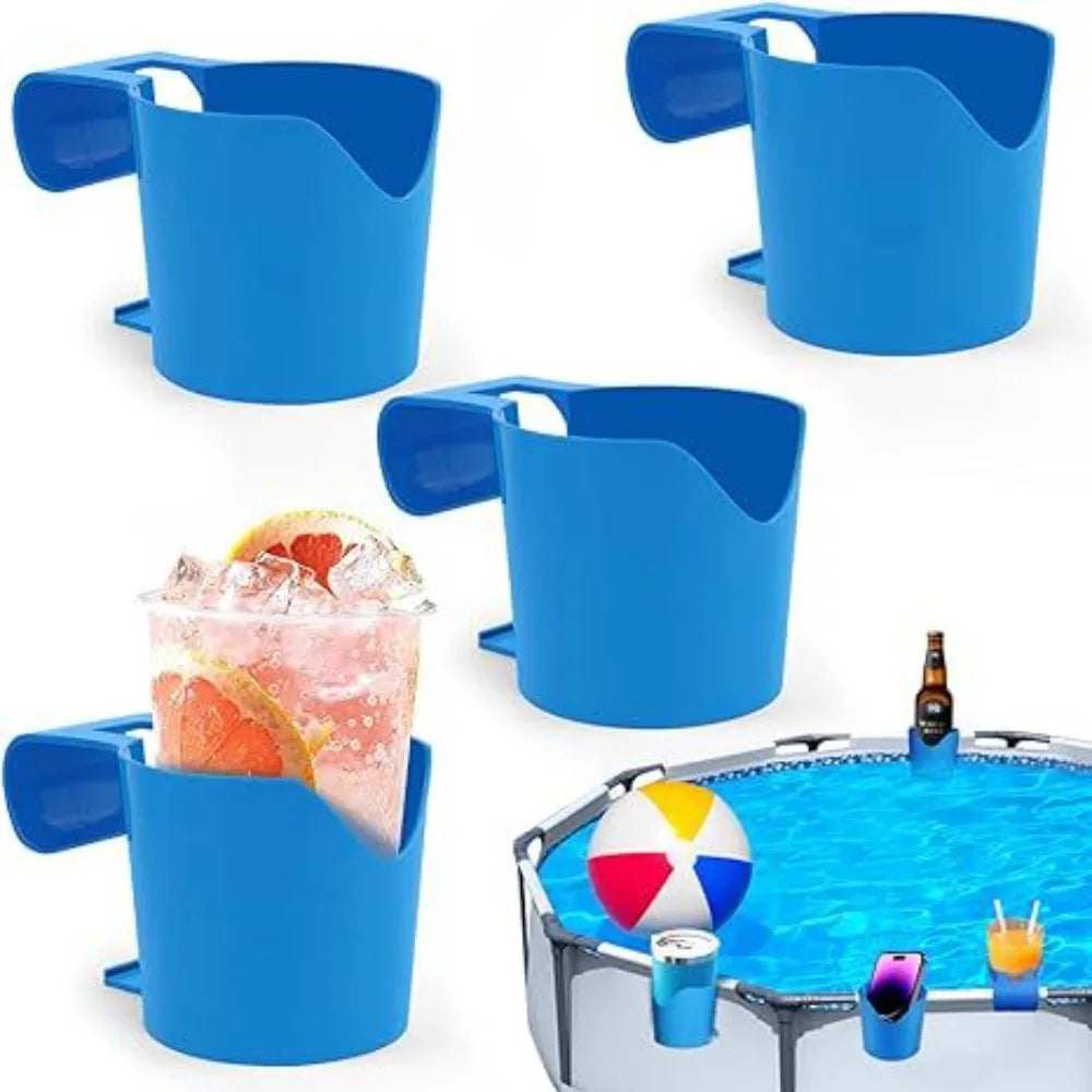 1PC Plastic Storage Rack Poolside Organizer Holder for Drinks Sanitizers Tools Swimming Accessories for Summer Outdoor Use