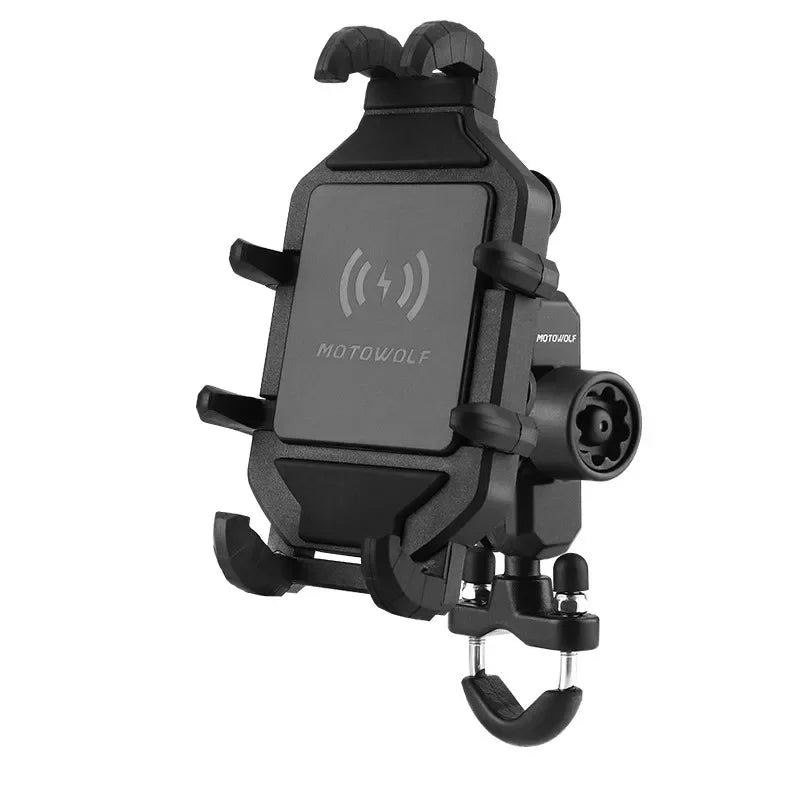 Motorcycle Wireless Charging Phone Holder Cradle Moto Support Cellphone Suporte Celular Motos Handlebar Mount biker Accessories