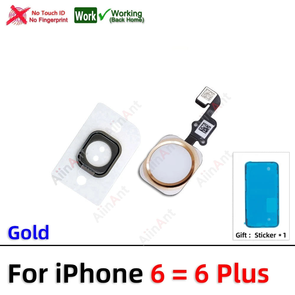 Waterproof Sticker + Flex For iPhone 7 8 6 6s Plus SE 2020 2022 2 3 Return Back Home Button Flex Cable Phone Parts