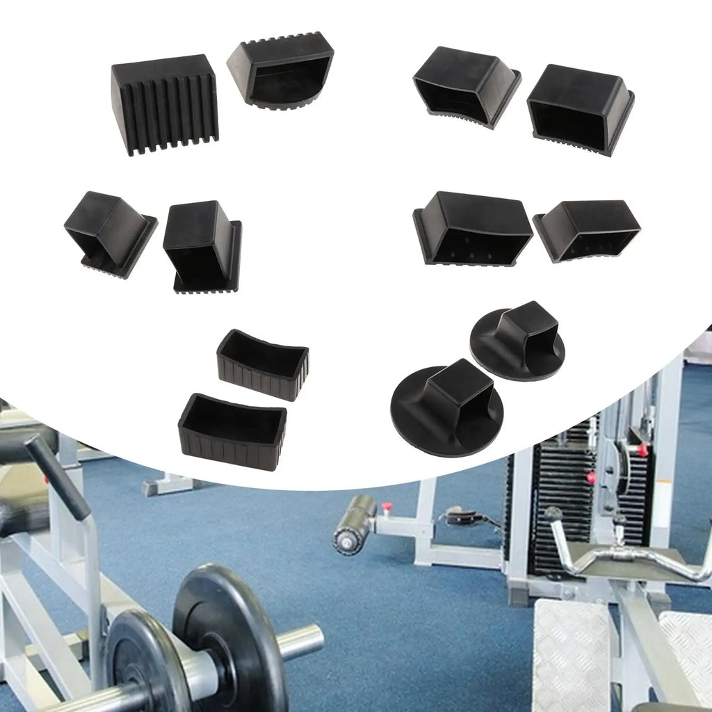 2x End Cap Non-slip Fitness Equipment Sports Equipment Sleeves Lightweight Tube Cover for Office Apartment Gym Replace Parts