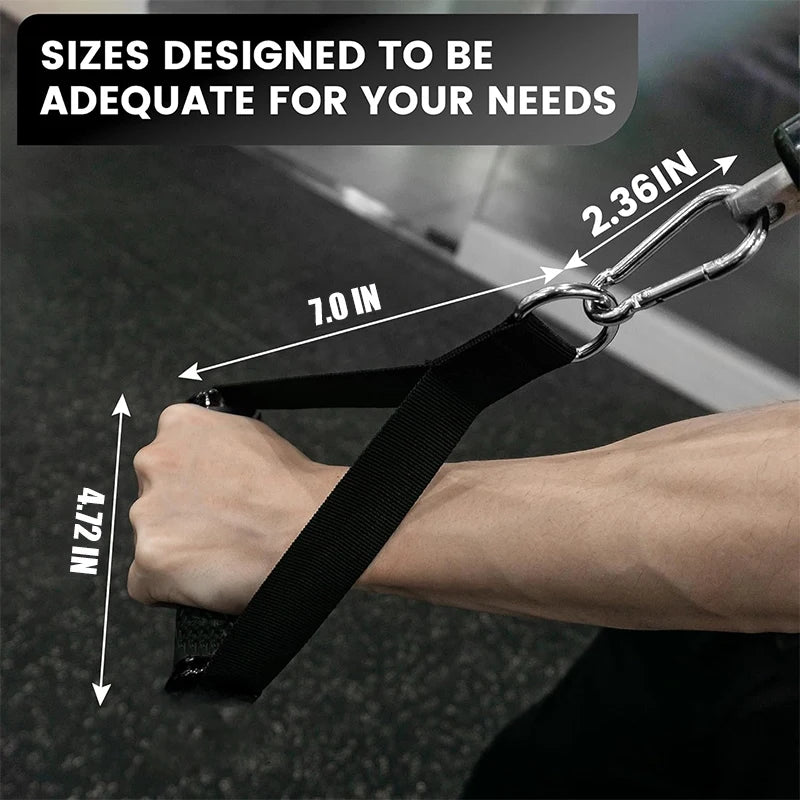 Pull Rope Grip Fitness Accessories Exercise Band Handle Rally Handle with 2 Carabiners Handle Resistance Bands Foam Handle