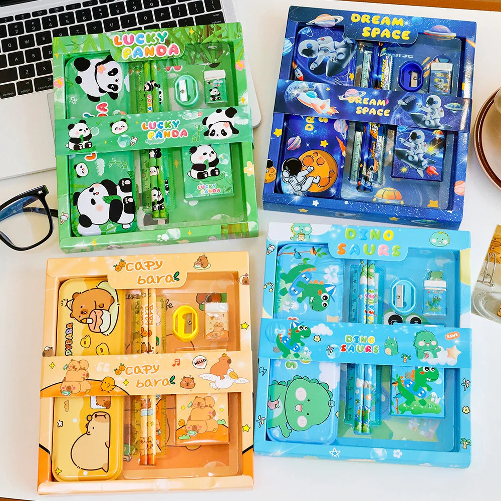 7-Piece Kids Kindergarten Stationery Set School Supplies Gift Learning Kit for Students