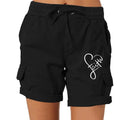 Summer Women Brand Printed High Waist Shorts Fashion Short Pants Female Work Wear Casual Loose Cargo Shorts