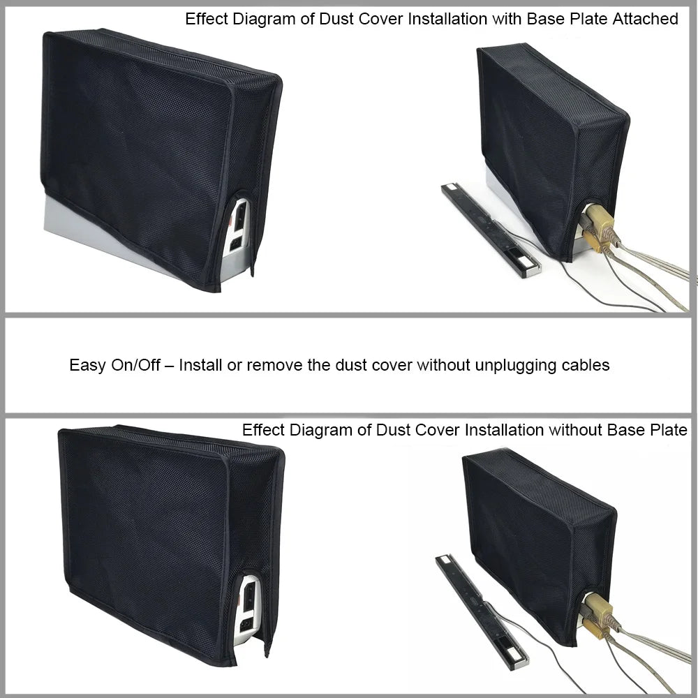 Anti-Scratch Dustproof Sleeve for Wii Console Gaming Accessories Vertical Dust Cover Protective Cover