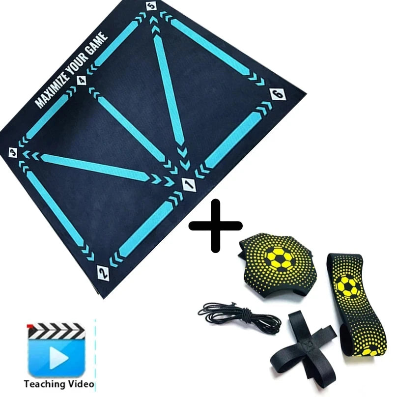 Football Training Mat 90cm Durable Non Slip Foldable Ball Control Step Carpet Indoor Soundproof Fitness Mat Training