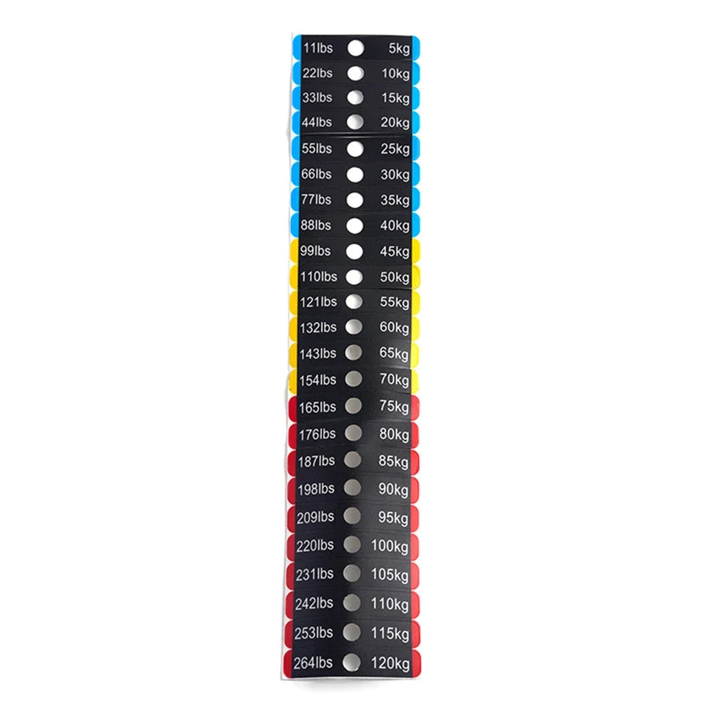 Fitness Equipment Weight Stickers Gym Weight Stack Labels Number Stickers 5kg To 120kg Gym Weight Equipment Label Number Sticker