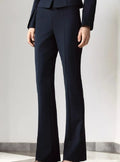Women Two Piece Suit Set Long Sleeve Fitted Peplum Blazer High Waist Flared Trousers Commuter Business Casual Matching Outfits