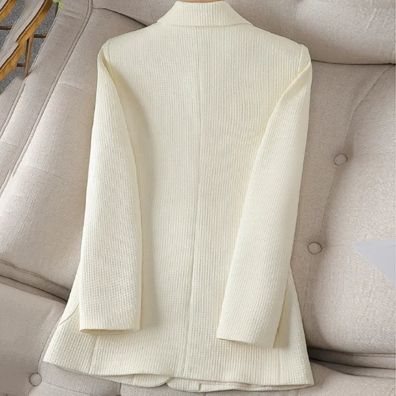 Fashion Elegant Solid Blazer for Women New Spring Autumn Style Korean Version Commuter Casual Elegant Single-breasted Blazer