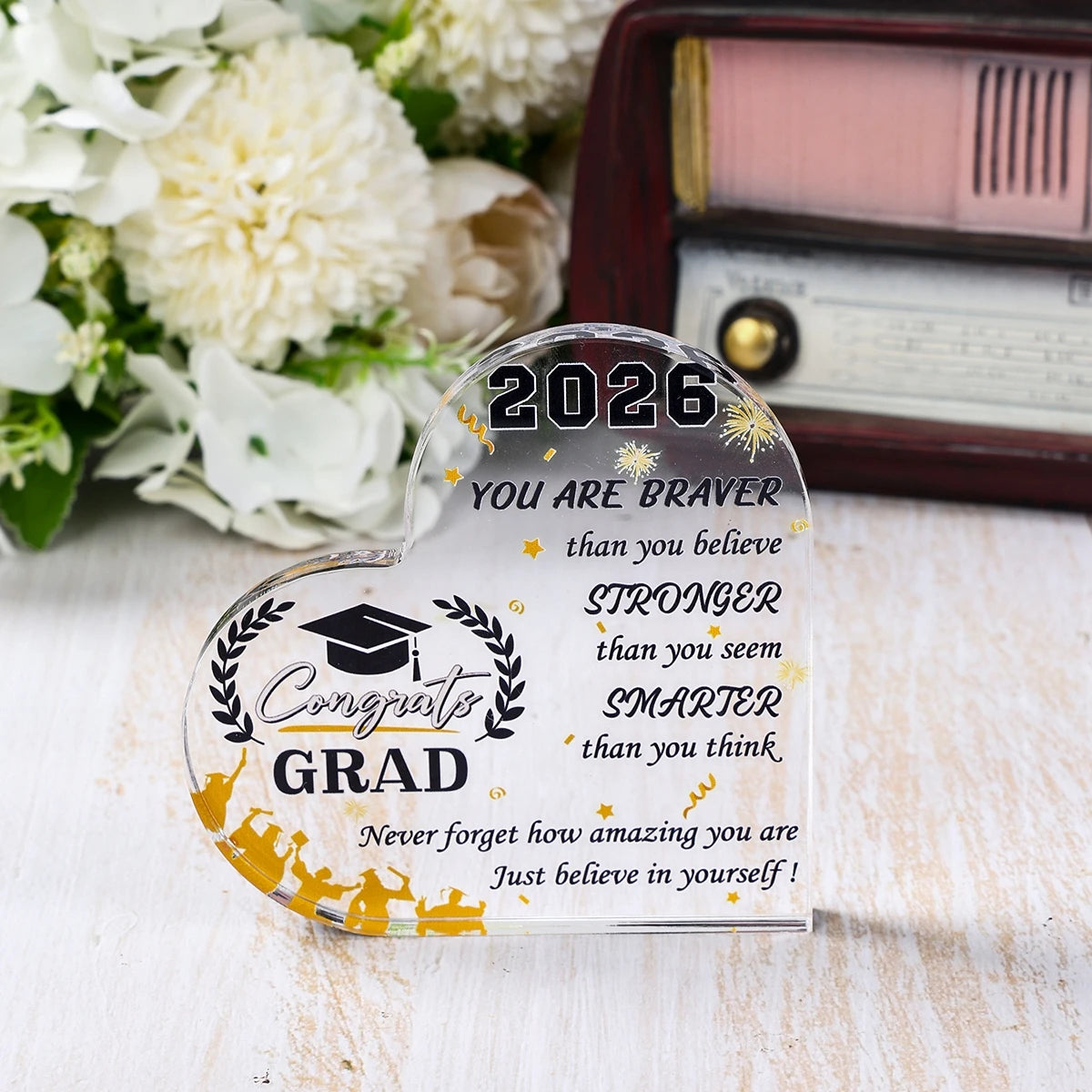 Graduation Acrylic Keepsake Congrats Grad Party Decor Class of 2026 Favors Desktop Ornament Grad Season Celebration Gifts