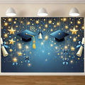 1 Holiday Graduation Celebration Background - Sparkling Stars and Diploma Design, Home, Office, and Party