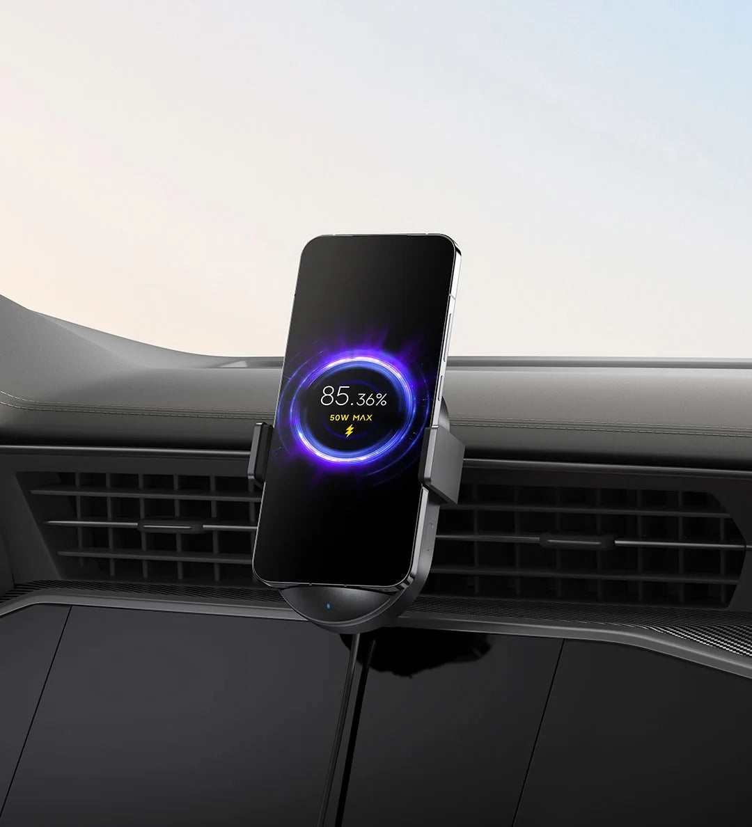 Xiaomi 50W Car Wireless Charger Set Dual Interface Fast Quick Charging Support Power-Off and Inductive Expansion Portable Holder
