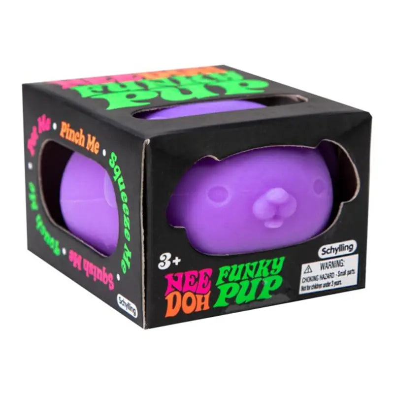 a purple bear-shaped sensory fidget toy with a smooth matte finish and cute facial features shown from the front, designed as a quick rebound squishy toy