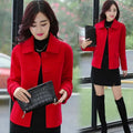 Women's Wool & Blends Coat Half Short Yellow Plain Ladies Jackets Medium Novelty Winter Clothes 2025 on Sale Casual Fashion Hot