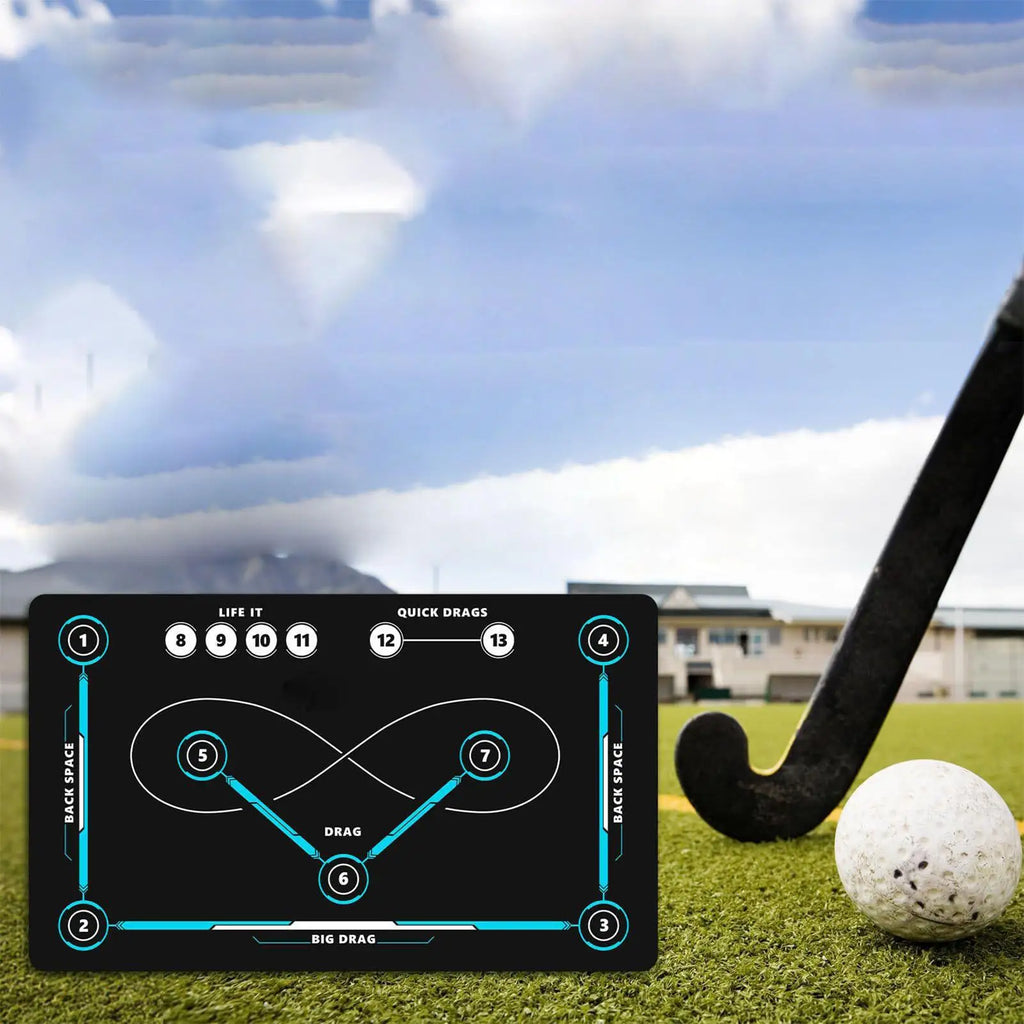 Hockey Training Mat Indoor Outdoor Quiet Non-Slip Large Stickhandling Pad Training Equipment For Adults Kids Soccer Lovers