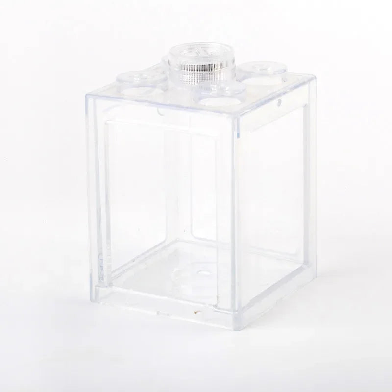 Acrylic Desktop Aquarium Mini Water-Free Plastic Tank for Betta Shrimp Jellyfish - Portable Glass-Like Aquarium for Home Decor