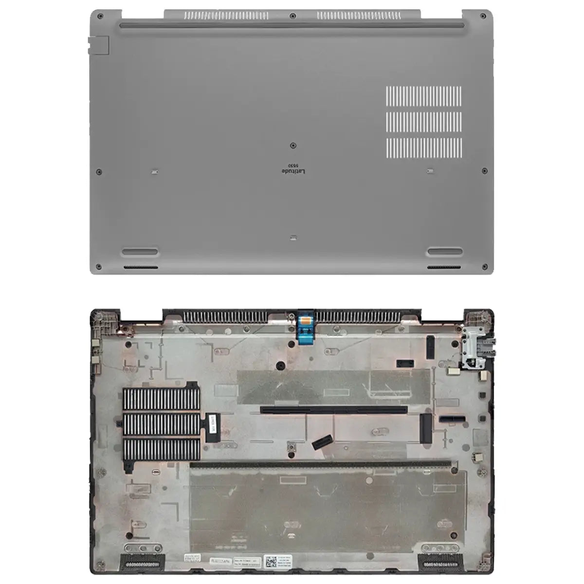 Graue Kunststoff-Rückseite für die Laptop-Basisabdeckung mit Lüftungsschlitzen und Befestigungsschrauben für Dell Latitude 5530 5531 Ersatzgehäuse 09T2NW 026RHC