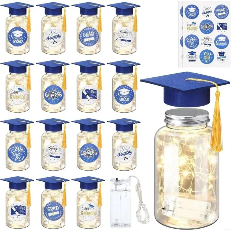 Graduation Memory Jar with Led Light Light Up Jar with Graduation Cap 55KF