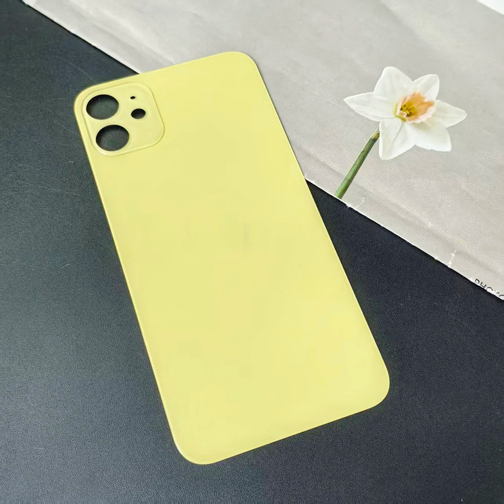 Back Glass Cover For iPhone 11 Replacement Rear Battery Door Housing Cover With Camera Lens Full Housing Back Panel Repair Parts