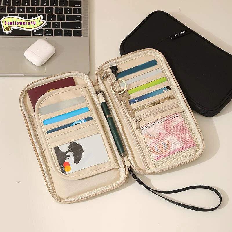 Travel Accessories Organizer 1 Document Bag with Card Holder Multiple Slots for Efficient Packing Work Trips and Tourism
