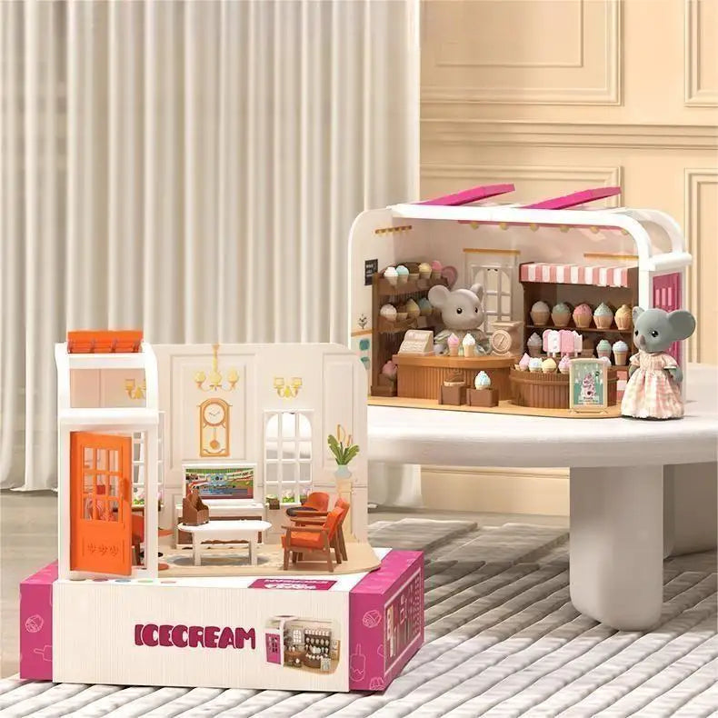 Miniature Items Dollhouse Accessories And Furniture Mini Toys Set Home Shop Scene Livingroom Pretend Playset Kids Toys Gifts