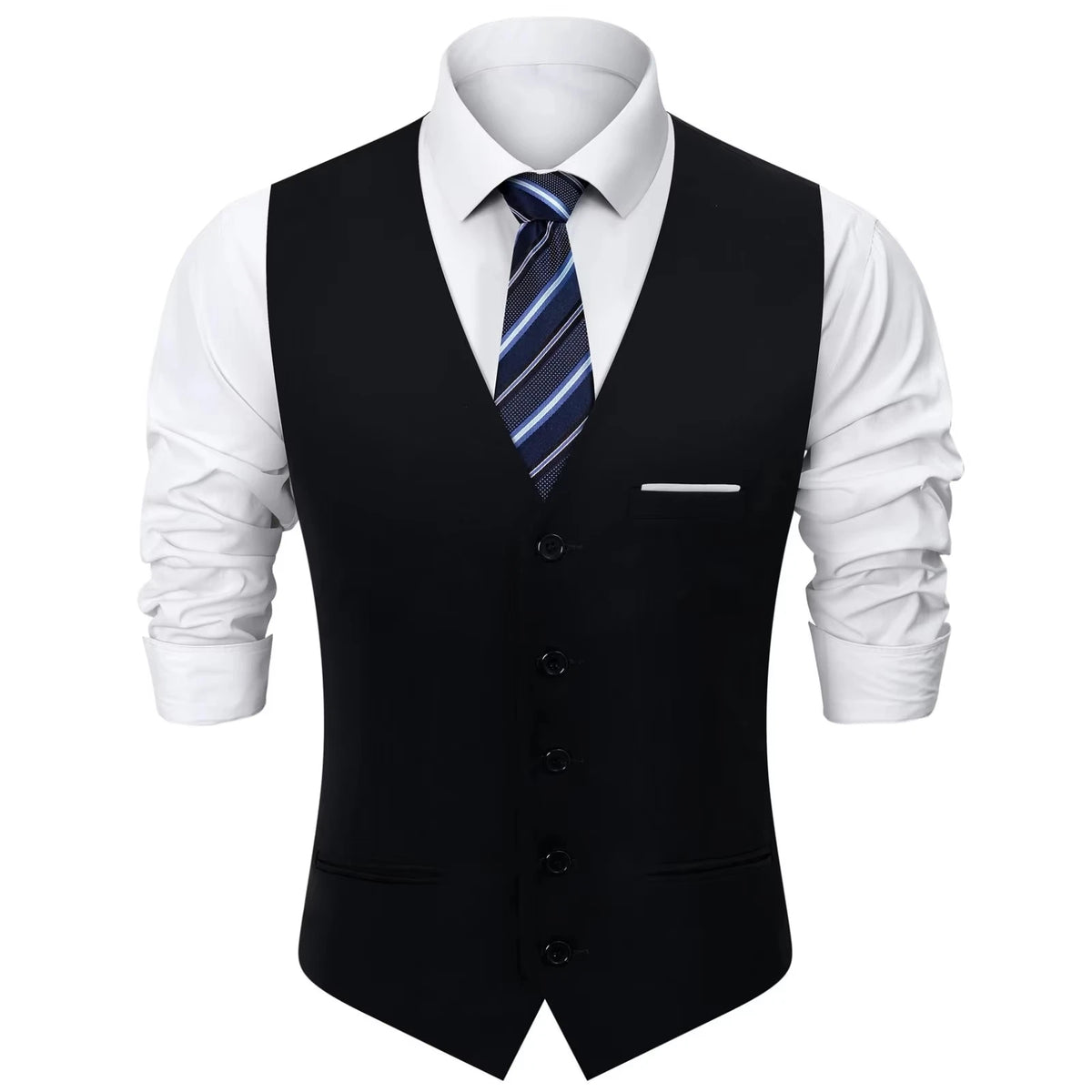 Mens Suit Vest Male Business Formal Wedding Office Birthday Party Outfit Set  Easter Church Jacket Black Waistcoat