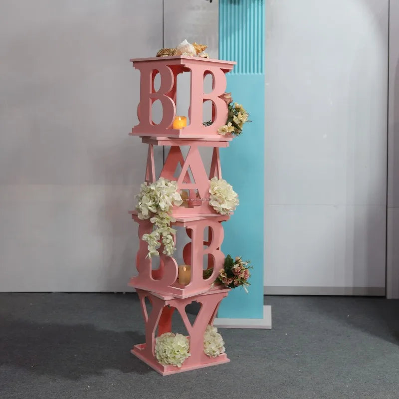 Wedding Events Supplies Party Decoration Supplies Baby Shower Pink  Boxes Props Baby Shower Box Birthday Party Decoration